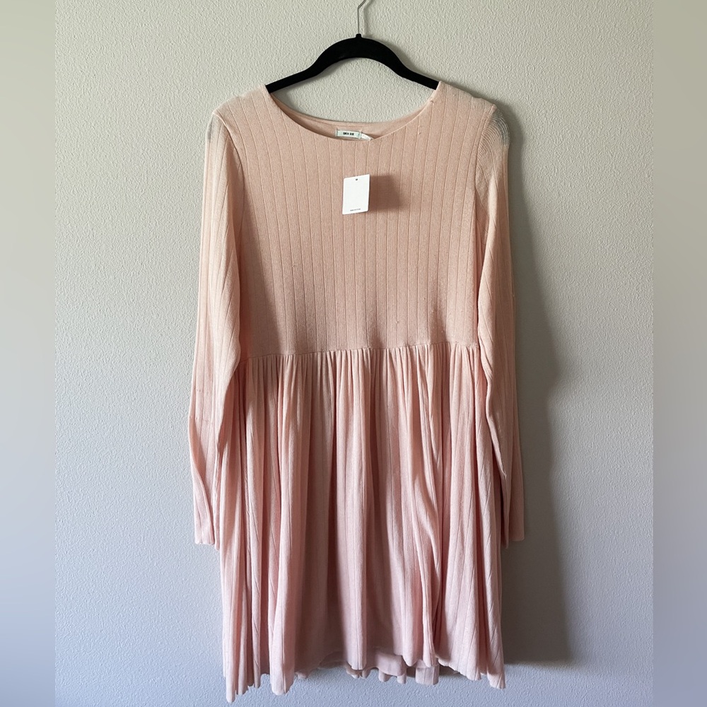 Kimchi Blue Peach Babydoll Sweater Dress size L